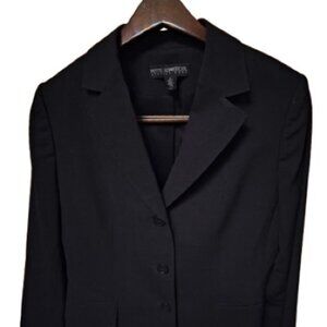 Black stretch wool blazer